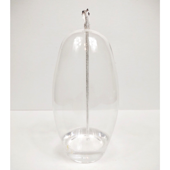 Flawless Stunning Firelight Art Glass Handblown Oil Candle Lamp Pod Table Light - Picture 5 of 5